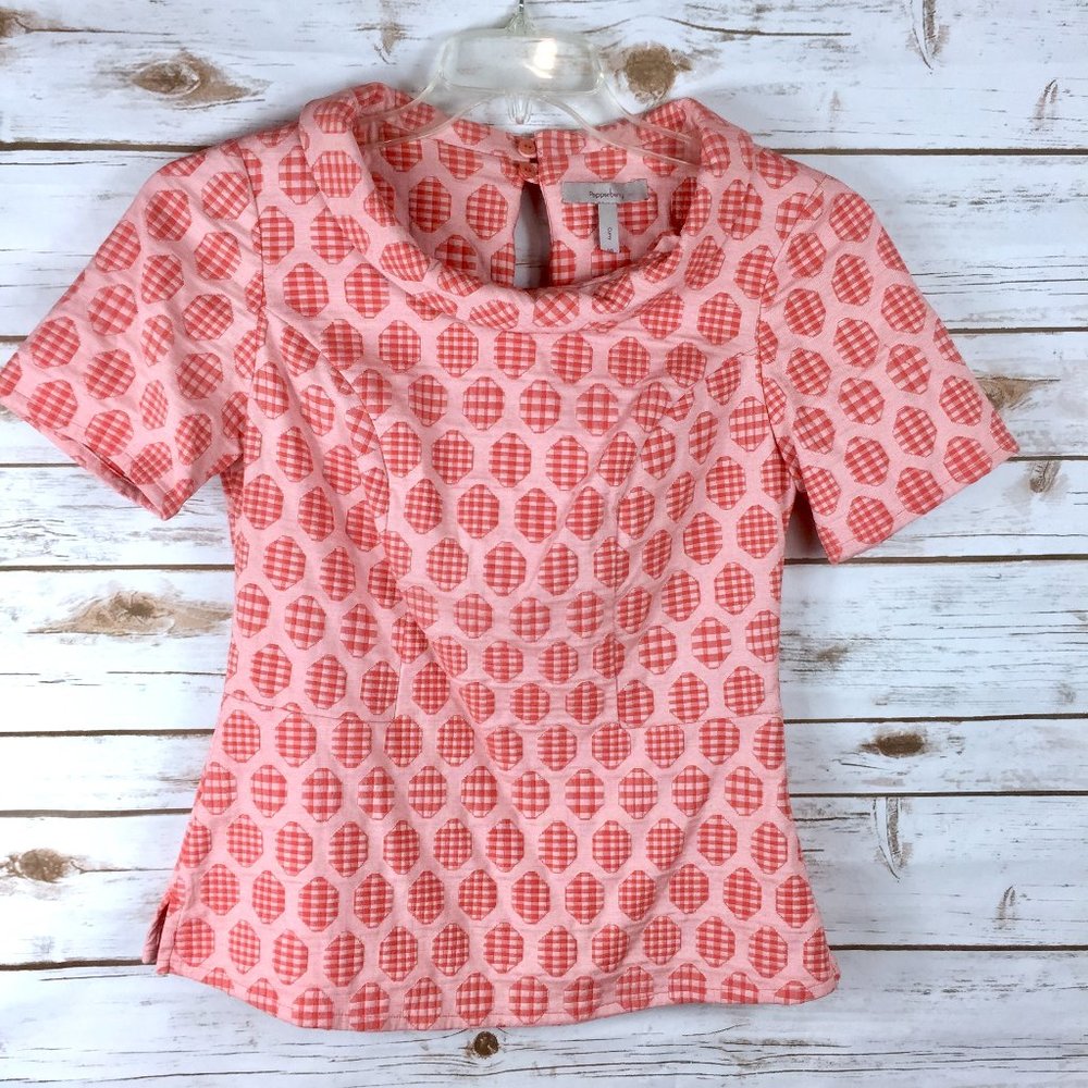 Pepperberry Bardot Jacquard Top Size 10 Curvy